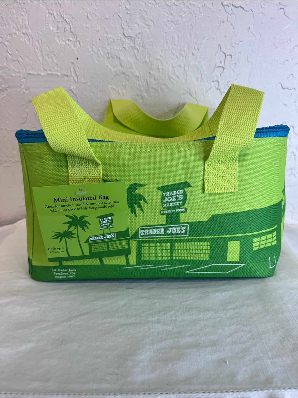 Trader Joe's Lime Green Mini Insulated Tote Lunch Bag